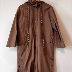Indi &  Cold LONG CAPE TRENCHCOAT in mocha